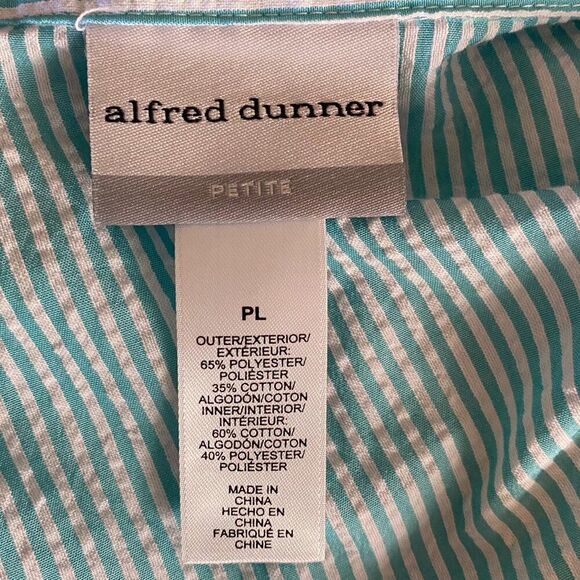 Alfred Dunner 2 Pc Pinstripe Short Sleeve Top & Capri Women Size LP - Picture 7 of 12